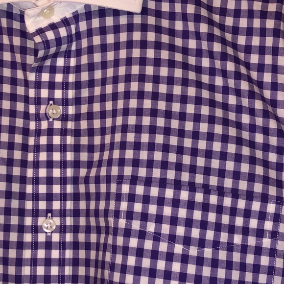 Ralph Lauren Contrast Collar Shirt, Gingham 16.5 - Picture 3 of 6